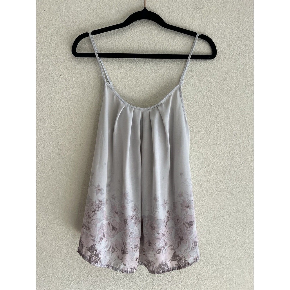 Tahari Slip Floral Sheer Cami Tank Small Feminine Y2K Coquette Soft Girl